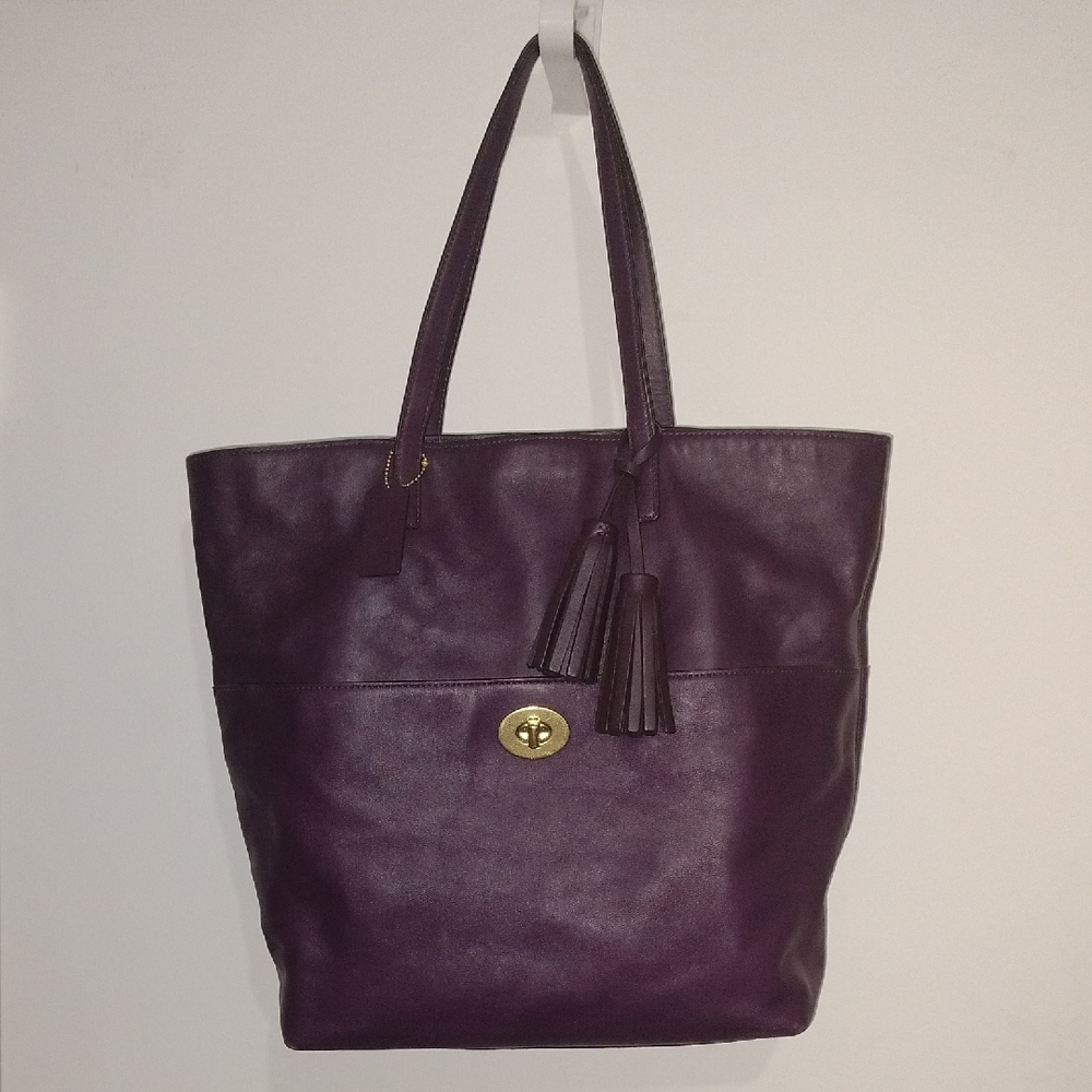 Coach Legacy Turn lock Tote Purple